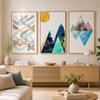 Abstract Boho Wall Art Nordic Geometric Canvas Painting Modern Minimalist Poster Print for Living Room Bedroom Wall Decor