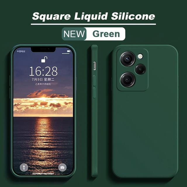 Poco X5 X 5 Pocox5 Pro Case Original Square Liquid Silicone Phone Cases For Xiaomi Poco X3 Pro X5 Poco x5 Pro 5G Soft Case Cover