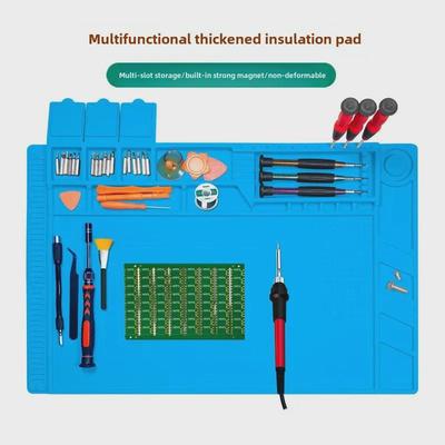 Pad de reparare din silicon: Instrument cu șurub antistatic, magnetic, izolație rezistentă la temperaturi ridicate pentru reparații de telefoane mobile și computere.