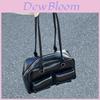 Retro Vintage Pu Tote Bowling Bag With Multiple Pockets For Daily Street Fashion