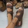 2026 Summer Buckle Strap Women's Sandals Fashion Open Toe Casual New Belt Buckle Rome Comfortable Best Seller Flat Sandals