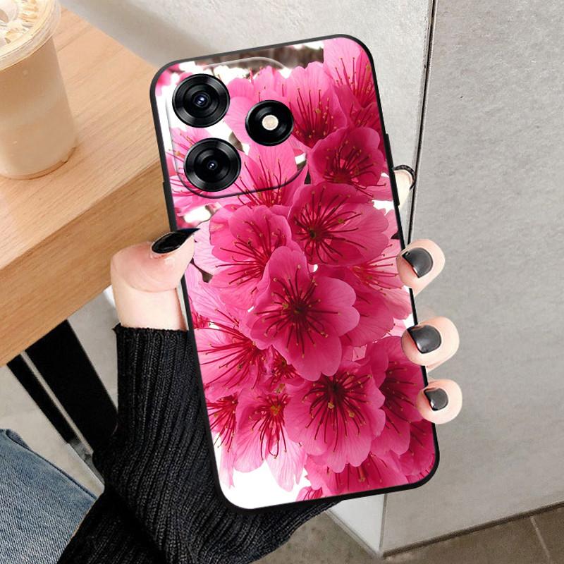 For Tecno Spark 10 Case Back Cover Spark10 Cute Cartoon Flower Skull Soft Silicone Phone Cases For Tecno Spark 10C Fundas Coque