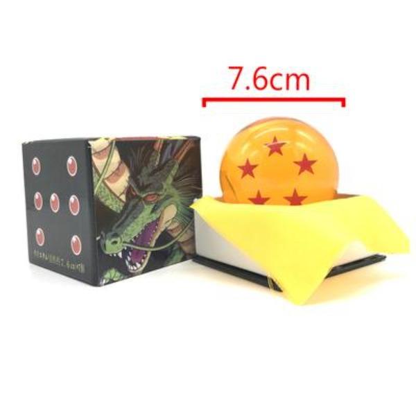7.6cm Anime Figure Dragon Ball Crystal Stars Collection Desk Decoration Toys Z clear and translucent toy 1 2 3 4 5 6 7 Round Sensory Durable Bouncy