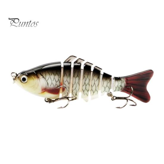 

10 см/15,5 г многосочлененная рыболовная приманка с крючками, реалистичная 7-секционная приманка для свимбейта, бионическая жесткая искусственная приманка, аксессуары для рыбалки в пресной и соленой воде C