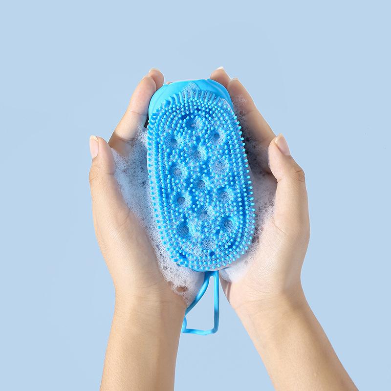[Silicone Shower Brushes] 4pcs Silicone Shower Brushes | Ergonomic Design, Massage Brushes - Clean & Massage in One, Enhance Your Bathing Experience