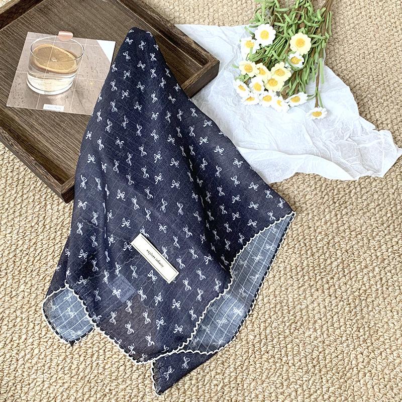 

Silk scarf neck small square scarf new versatile decorative scarf high-end floral headscarf summer women s pastoral headband tied hair