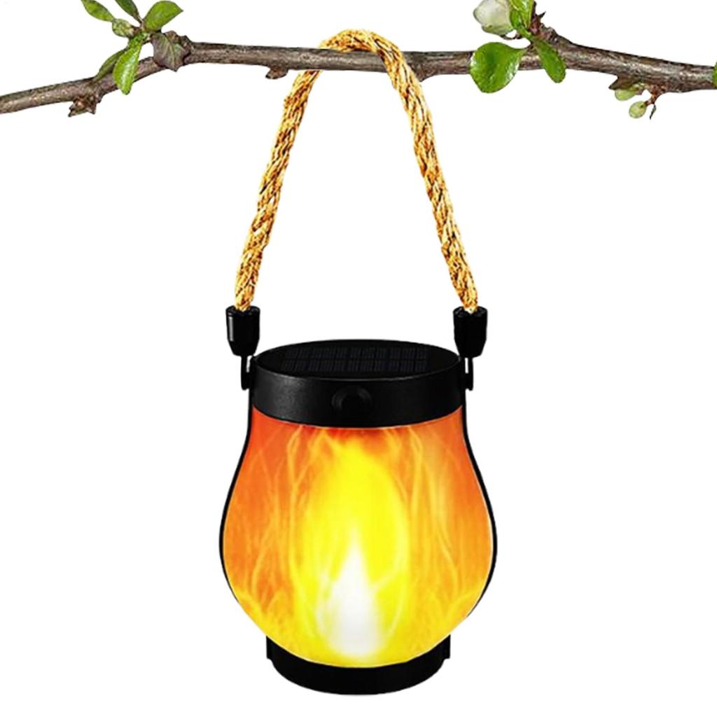 Solar Lantern Flickering Flame Solar Lanterns Weatherproof Waterproof Decoration Light For Party Patio Garden Landscape Backyard