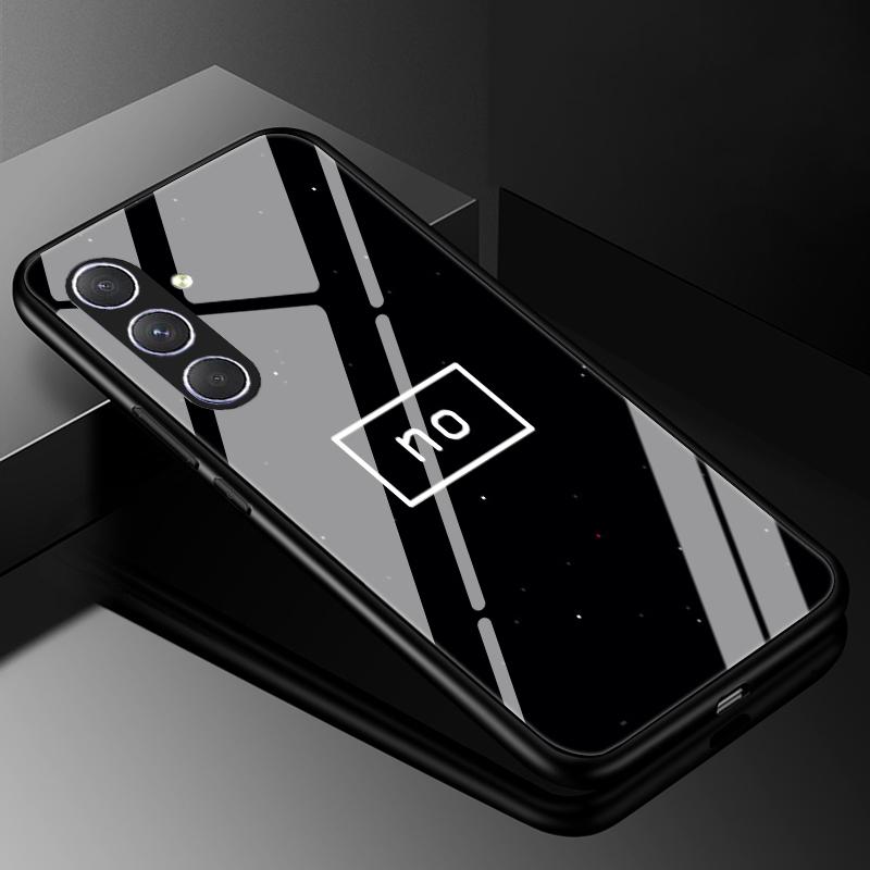 Hartowane Szklane Etui na Telefon Dla Samsung Galaxy A05 A05S Pokrowiec A15 A14 A24 A34 A25 A54 4G 5G Luksusowy Twardy Tył Zderzak A04 A04S A04E