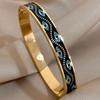 Vintage Enamel Evil Eye Pattern Exquisite Bracelet For Women Jewelry Accessries Gifts