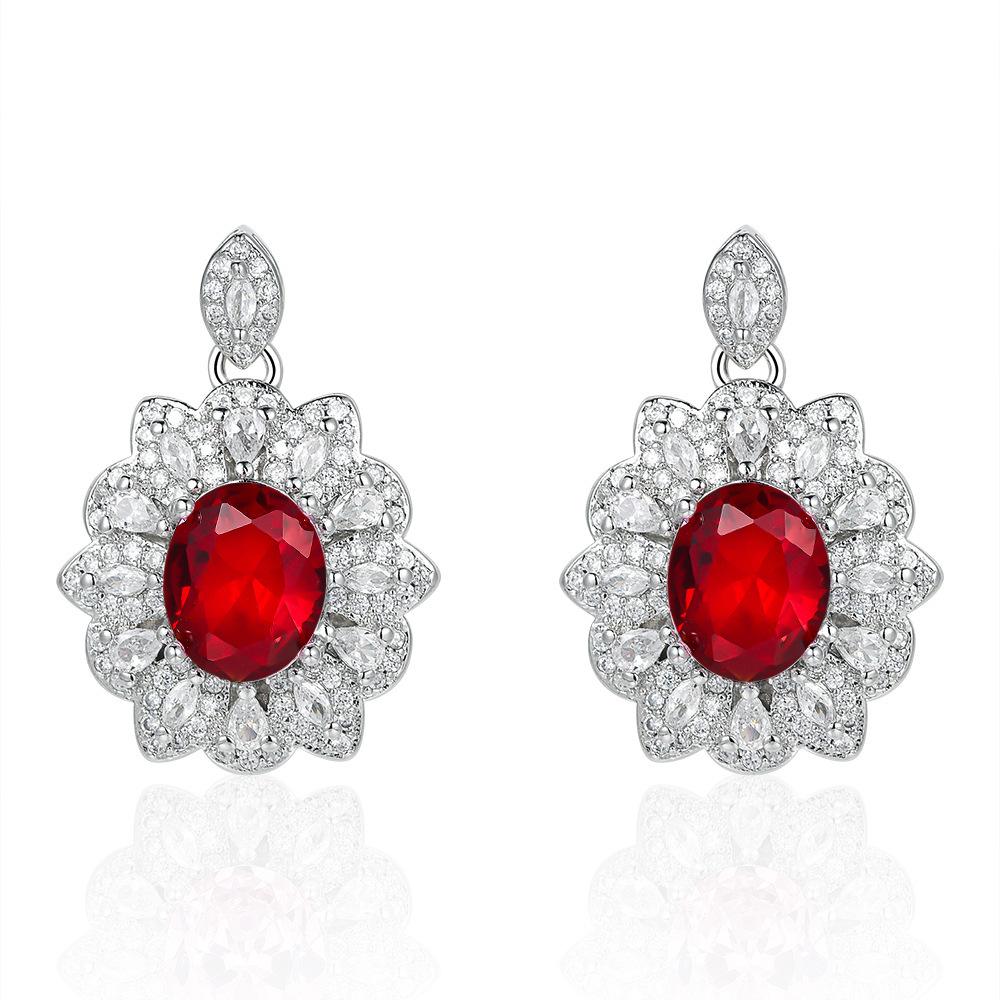 Hot mining explosion full of diamonds, colorful treasures, large flower necklaces, rings, European and American studs.