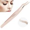 Eyelashes Tweezer False Lash Application Curved Stainless Steel Eyelash Extension Auxiliary Clip