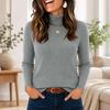 Women's Slim Fit Turtleneck Pullover Sweater for Casual Daily Wear