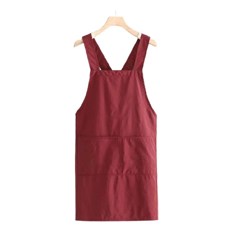Delantal de Cocina de Moda con Tira Cruzada en la Espalda y Diseño Impermeable de Taslón Esencial para Cocinar Delantal de Cocina para el Hogar