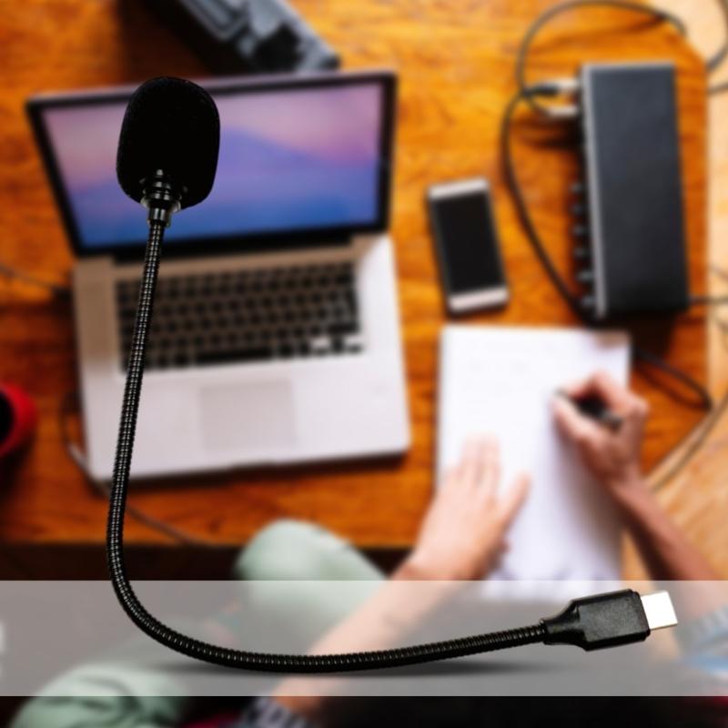 Flexible Hose Microphones With Type C Connectors For Clear Sound Recording On Smartphones And Computers