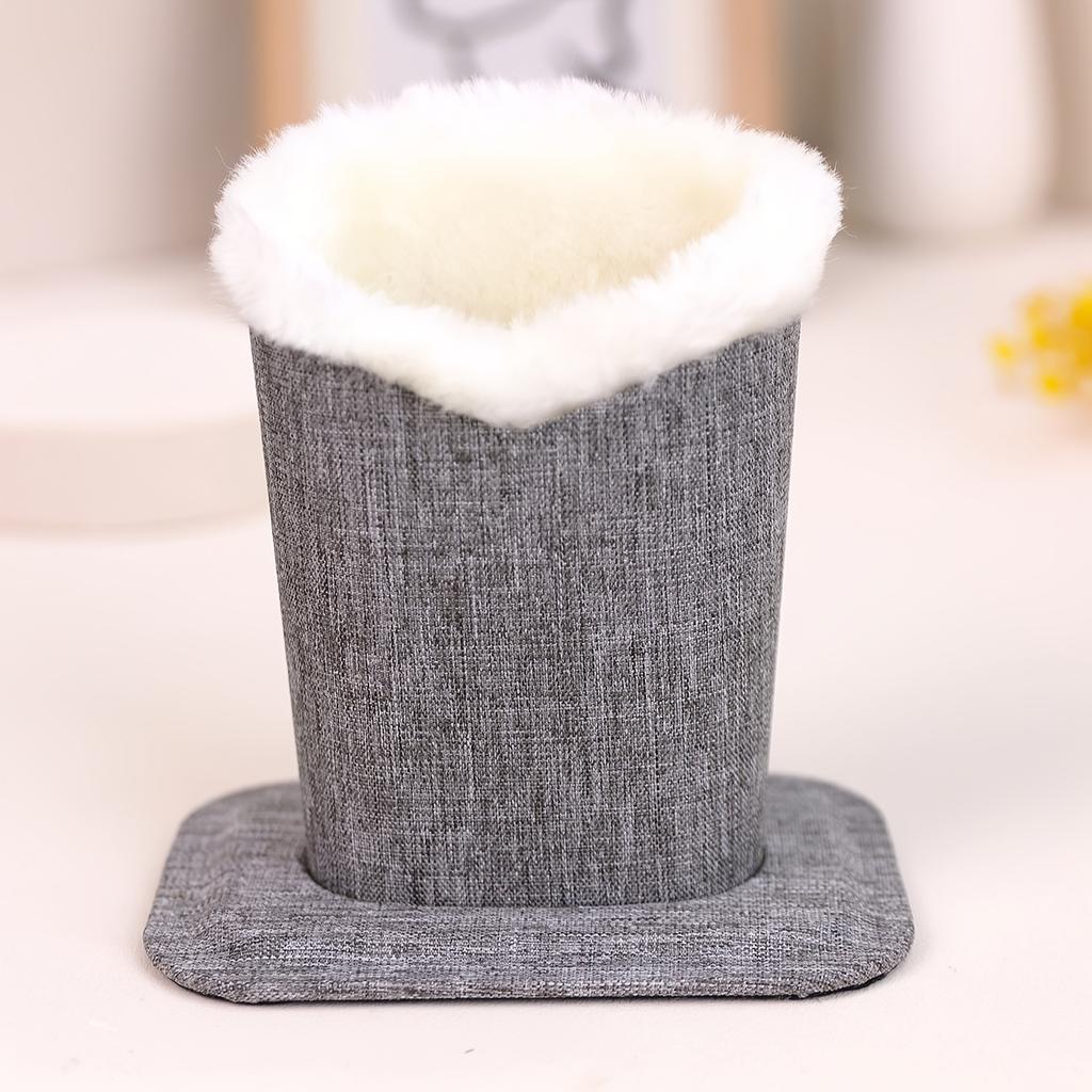 Pack of 1 Plush Lined Glasses Holder Stand Protective Glasses Case for Desks or Nightstands