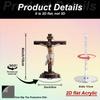 2D Flat Christian Jesus Cross Tabletop Decor,Religious Acrylic Ornament for Church Home Office,Creates Tranquil Atmosphere for Meditation  Prayer Room