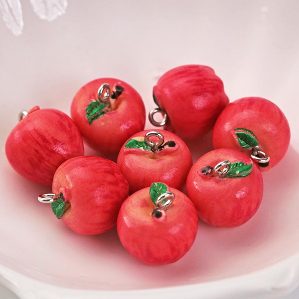 10pcs Resin Fruit Beads Simulated Fruit Keychain Making Accessories DIY Earring Necklace Jewelry