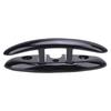 6in Boat Folding Cleat 316 Stainless Steel Marine Rope Cleats Heavy Duty Coated Black Dock Cleats for Yacht RV