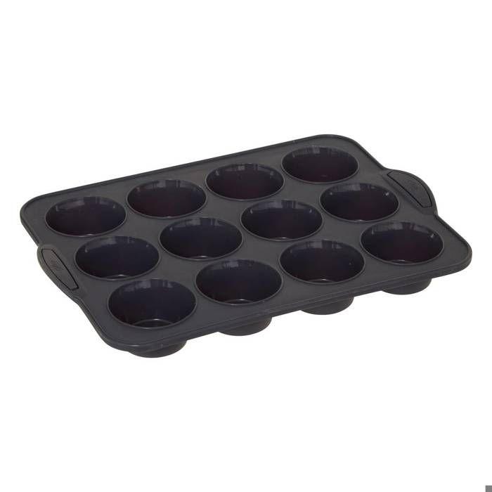 5five - moule 12 muffins silicone "silitop" gris