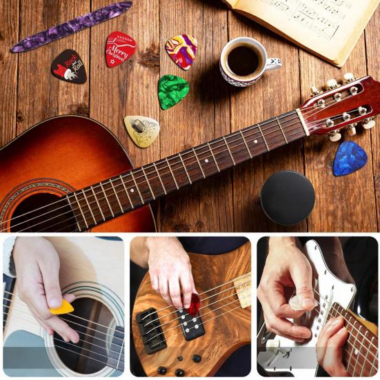 Yousheng Gitar Pena Takvimi 2025 24 Gün Geri Sayım 20 Gitar Pena 2 Ud Pena Suni Deri Pena Tutucu Metal Kasa Noel Hediyeleri