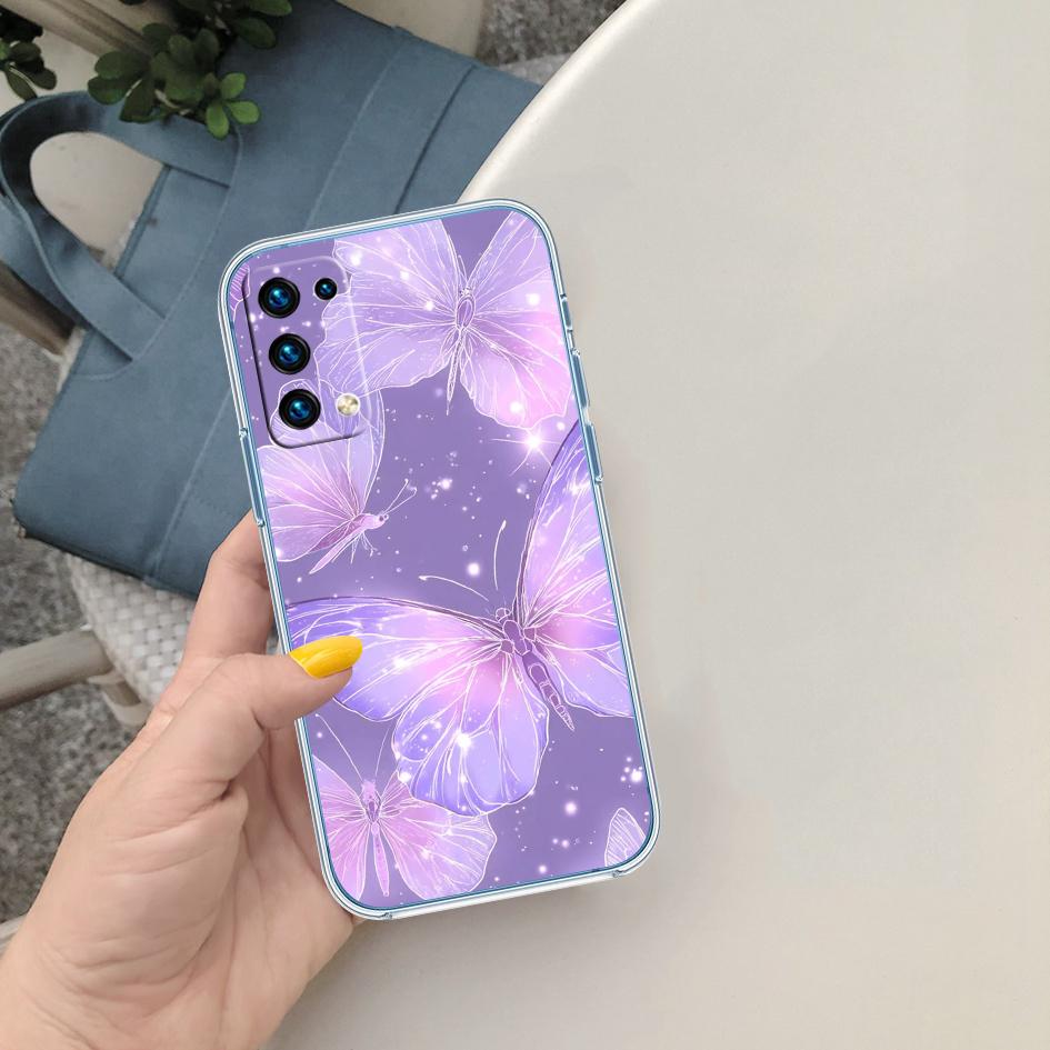 LO26 Colorful Butterfly Soft Shell Transparent Phone Case for Samsung Galaxy A04 A04S A14 A23 A34 A54 M23 M33 M52 M53