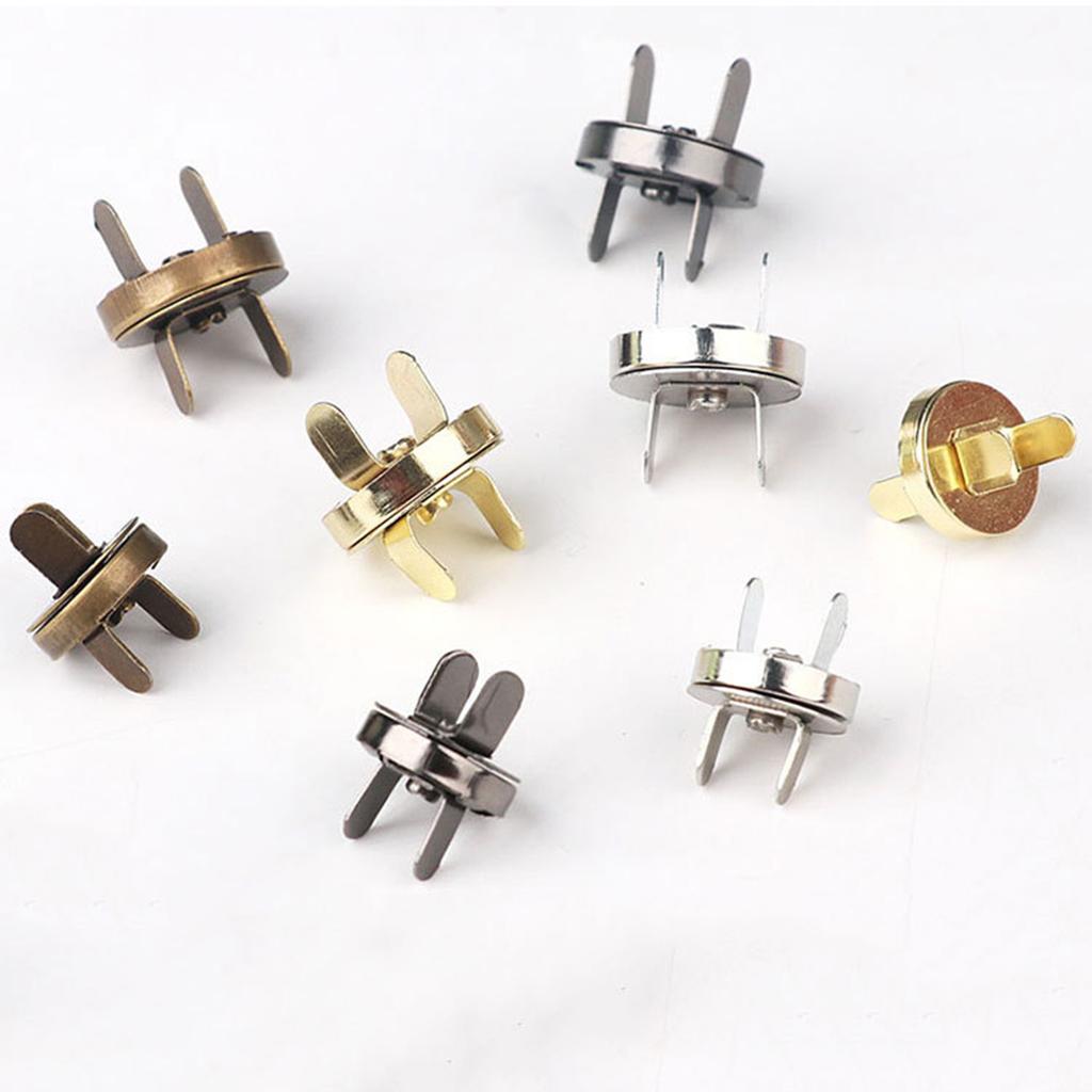 10 Sets Magnetic Snap 18mm Fastener Buckle Wallet Magnet Buckles Set, For Sewing, Crafts, Purses, Bags, Clothes