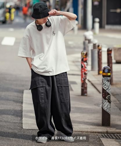 [IMPROVES] [SIDEWAYSTANCE] Short Sleeve Fat Bear Print T-Shirt