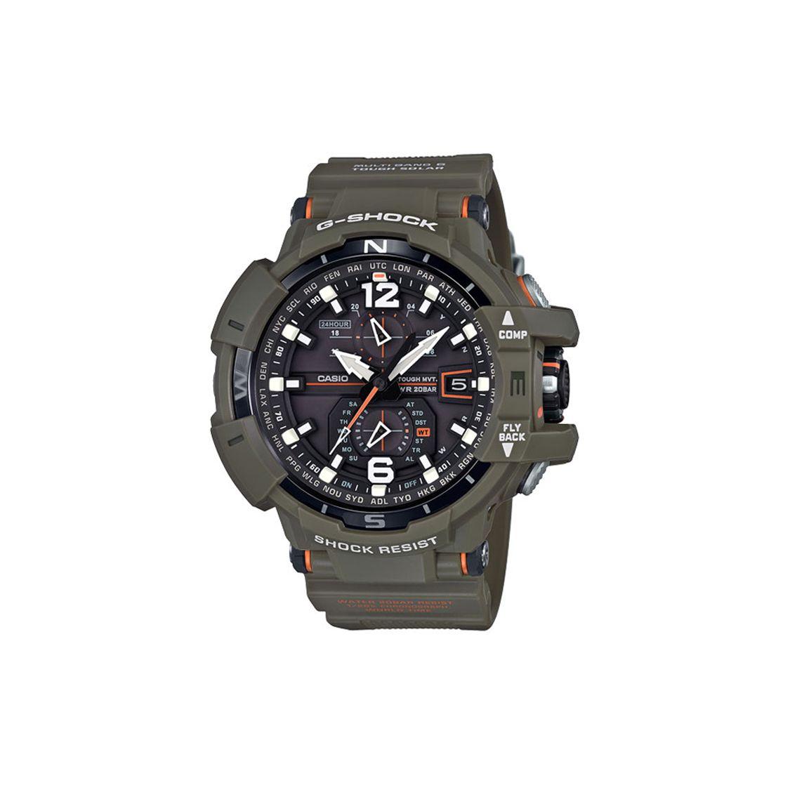 Casio Men's G-Shock Flight Design Fashion Trend Street Classic Pointer Three Eye Date Display Sports Waterproof Quartz Movet Watches Gw-A1100kh-3Aq