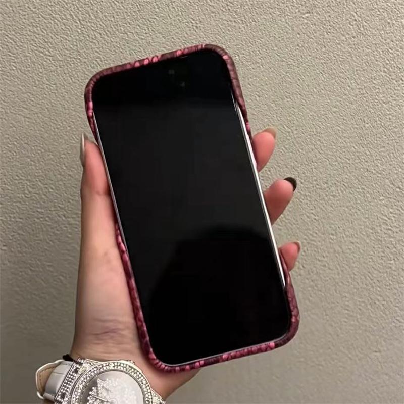 Husă de telefon elegantă din piele cu textură de șarpe pentru iPhone 16 15 14 13 Pro Max Capac spate moale din silicon