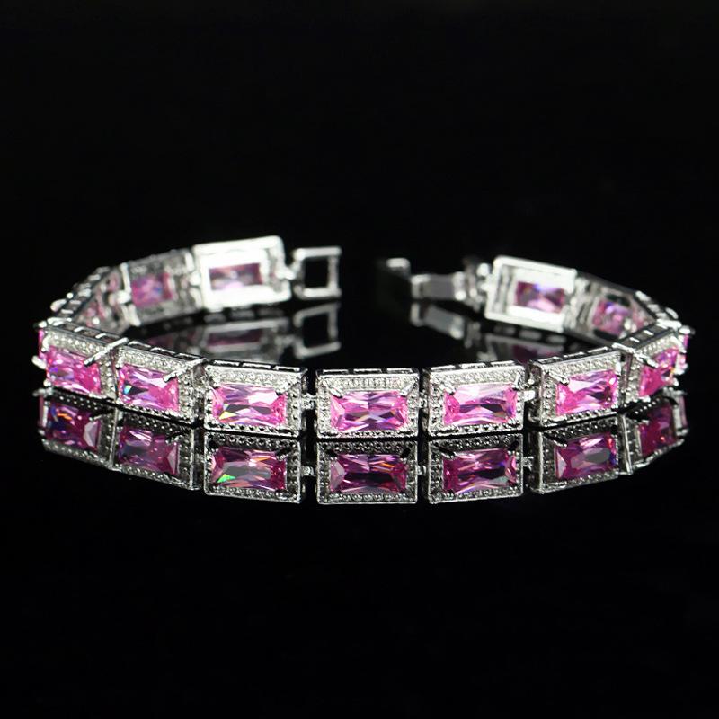 Hand Jewelry, Platinum Plated Zircon Bracelet Bracelet