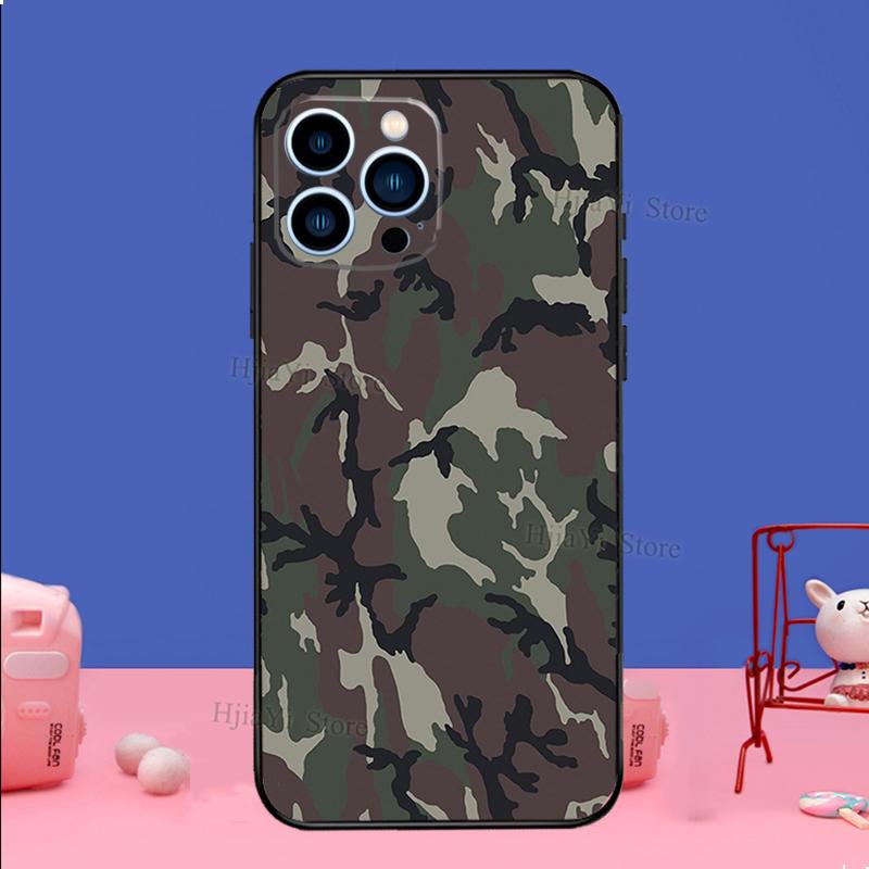 Army Camouflage Phone Case For iPhone Samsung Galaxy Redmi Xiaomi Oppo OnePlus Note S A 7 8 9 10 11 12 13 14 20 21 22 23 53 54 Pro Max Plus Ultra