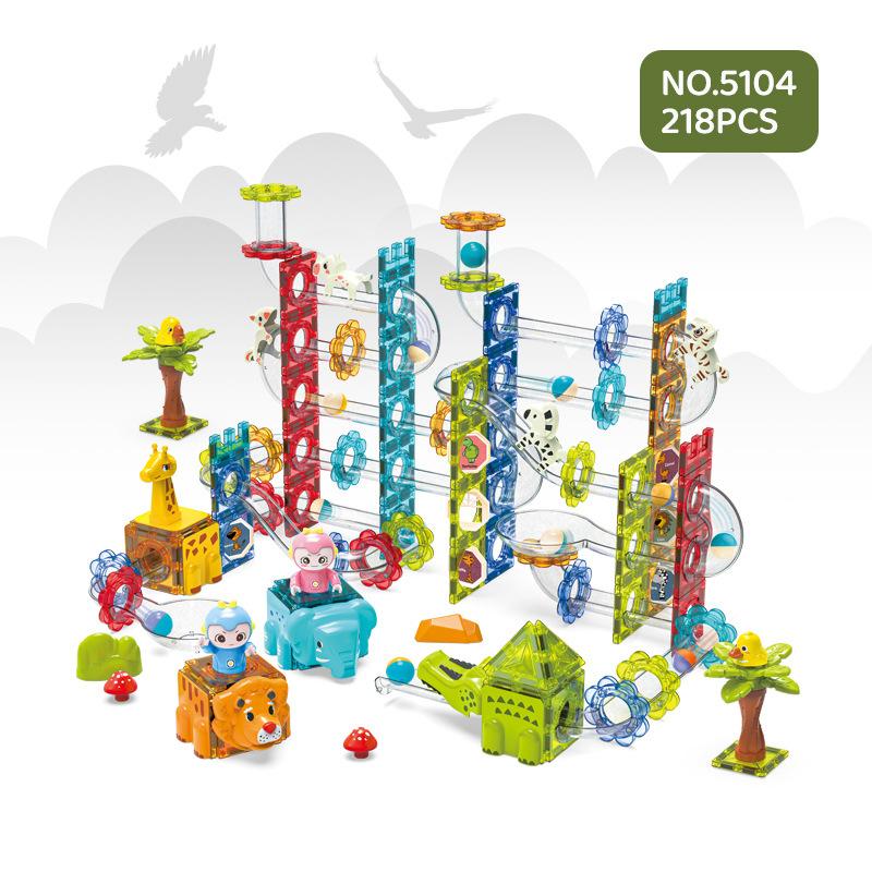 Variety Of Color Window Magnetic Sheet Diy Collage Animal Park Magnetic Building Block Magnet Children, Collage Toys