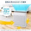 Iris Ohyama Air Purifier, 24 tatami mats, Deodorizing, Disinfecting, Deodorizing, Dust, Pollen, Dust Collection, PM2.5, Pets, Quiet, Energy Saving, Li