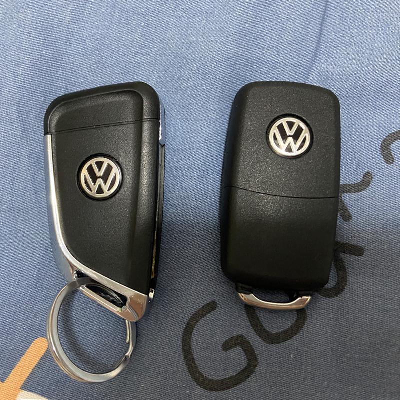 hijk1 5Pcs VW Car Key Stickers Aluminium Badge Auto Accessories For Volkswagen GTI Polo Golf Arteon Tiguan Touareg CC Amarok ID.3 ID.4