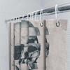 Gothic Skull Shower Curtain Dark Halloween Decor Spooky Home Decor Horror Bathroom Set Vintage Black White Art Tapestry Wall Han