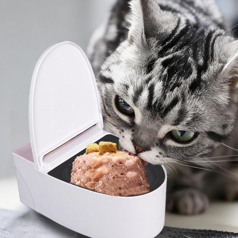 Toilet Vandskål til Kat, Toiletformet Kæledyrsvanddispenser til Kat Hund, Lille Sjov Skål til Hunde og Katte Hylende Morsom Tyngdekraft