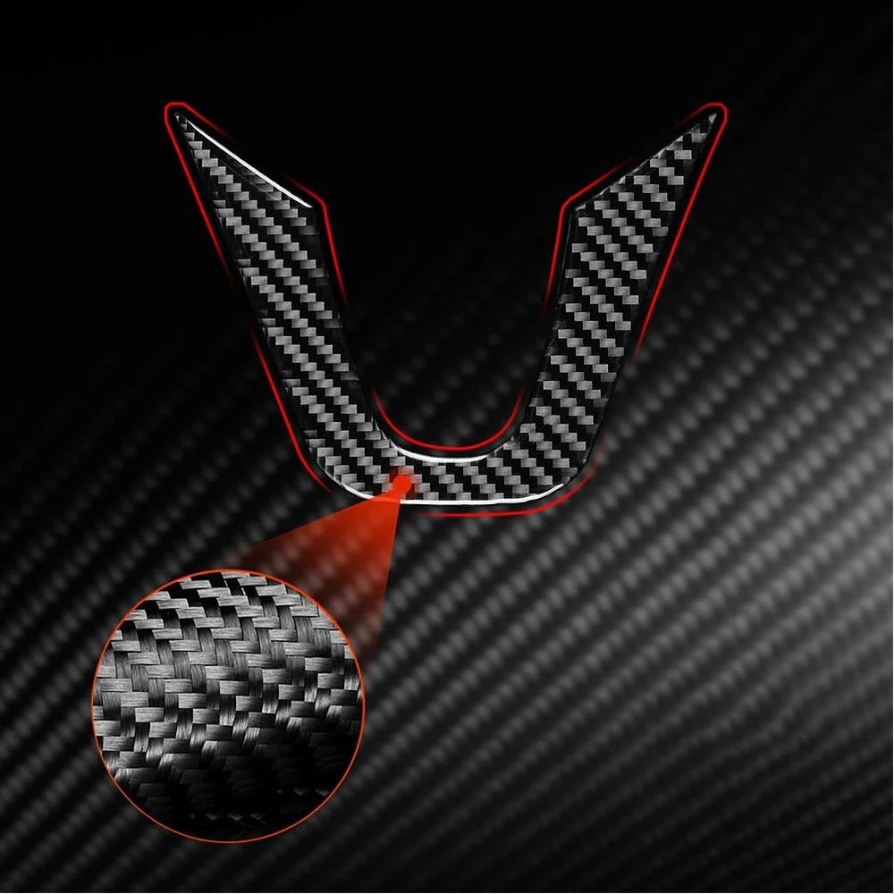 Accessories Car Interior Carbon Fiber Style Steering Wheel Decoration Cover Trim Sticker for Smart 453 FourTwo 2016-2021