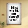 Vintage Metal Wall Art Sign 60th Birthday Funny Quote Decor