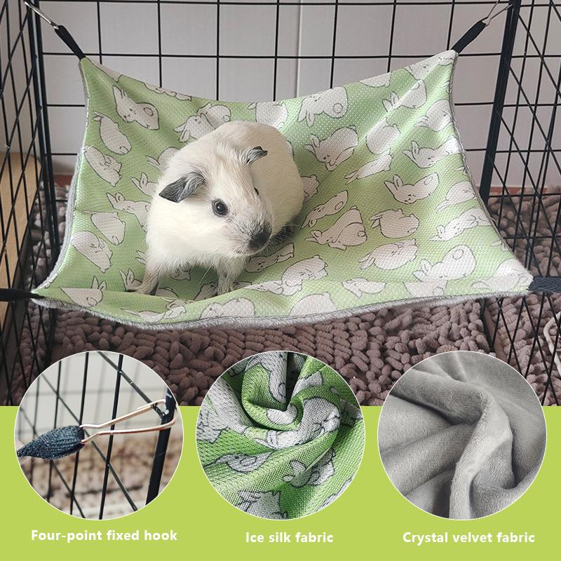 Lovely Hamster Hangable Hammock Single Layer Breathable Hammock Creative Cartoon Skin-Friendly Hammock Small Pet Supplies