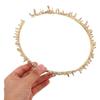 Thorn Crown Tiara for Halloween Decoration Golden Metal Accessory