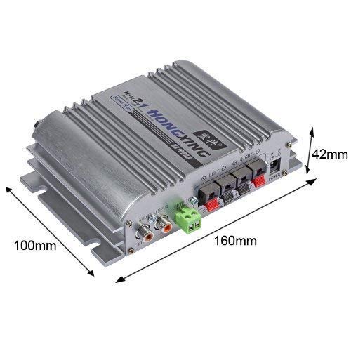 High Output Audio Amplifier Manufactured by HONGXING Effective Maximum Output 300W 300W 150W Deep Bass Stereo Amplifier 12V 5A Adapter Included