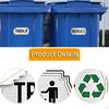 6 Pieces Trash and Recycle Stickers Decal Portable Self Paste Sorting Stickers, Recycling Bin Labels