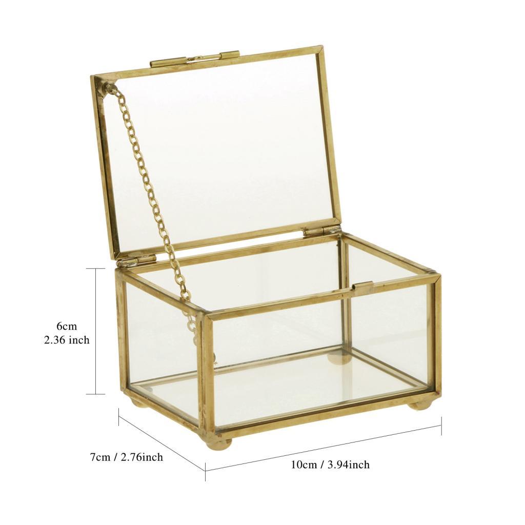 Geometric Glass Jewelry Box Flower Pots