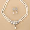 New European and American Jewelry Set Pearl Necklace Earrings Bridal Wedding Dress Dress Accessories