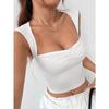 Women's Sexy Hottie Design Ruched Front Backless Slimming Tank Top