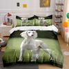 White Dog On Grass. Bedding Sets Duvet Cover Sets Duvet Covers Pillowcases(1 * Duvet Cover 2 * Pillowcases Without Duvet Insert)