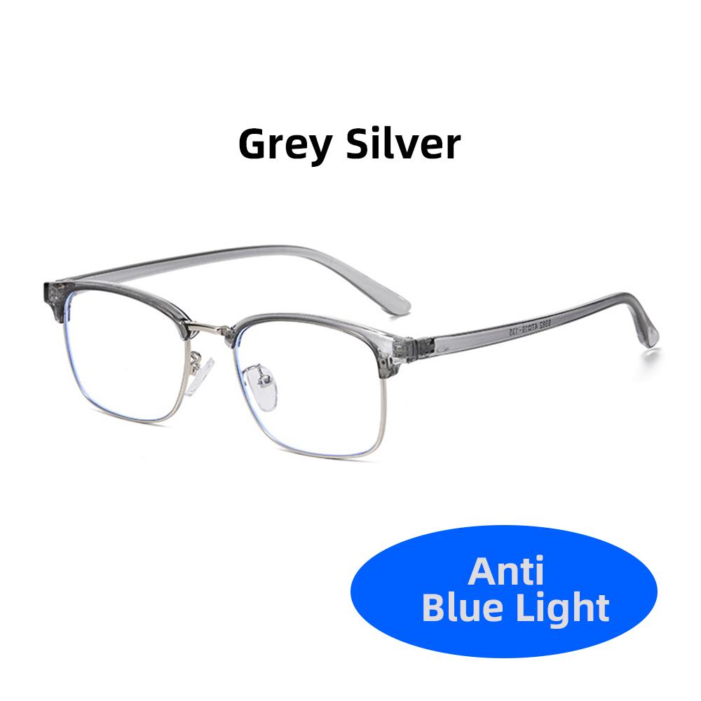 

VIVIBEE Классические полуободковые очки с защитой от синего света для мужчин, квадратный фильтр лучей, компьютерная защита UV400, женские очки