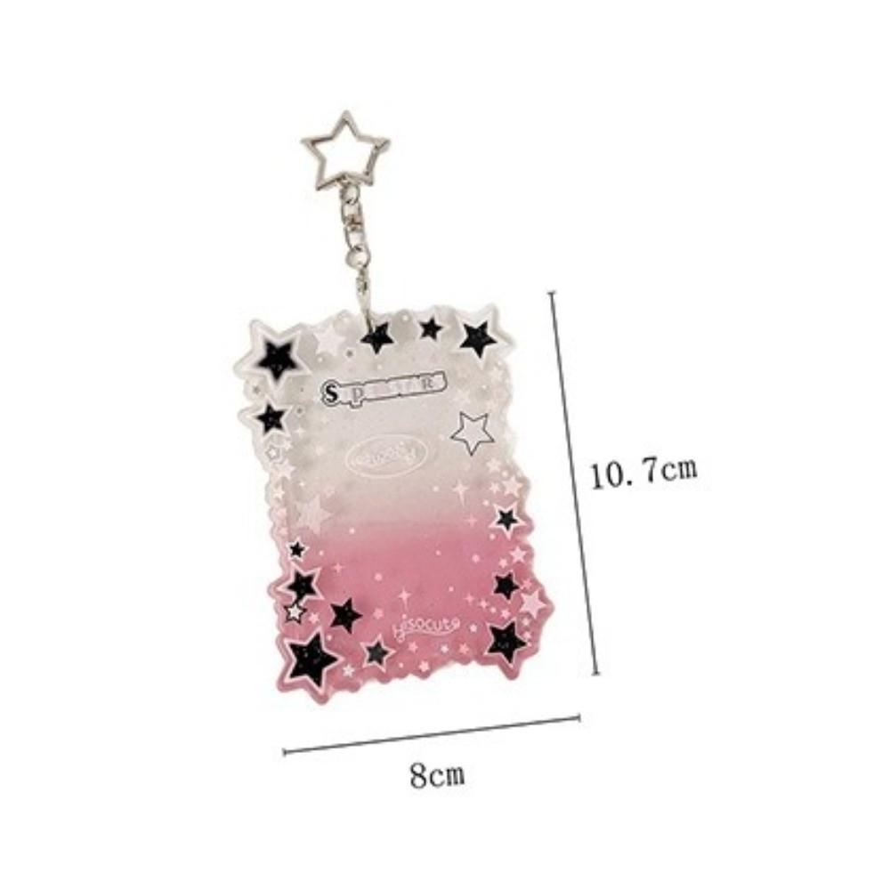 New 3 Inch Glitter Acrylic Photocard Holder Scratch-Resistant Transparent Star Photo Holder Idol Photo Sleeves