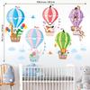 DECOWALL Animals and Hot Air Balloon Wall Stickers Giraffe Removable - Panda, Lion, Elephant, - Colorful, (SG2-104)