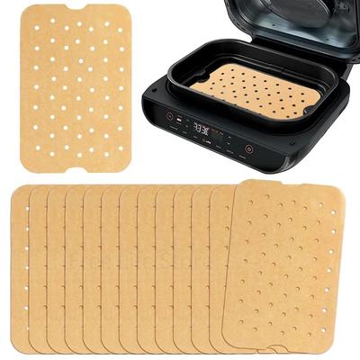 Ninja Foodi Smart XL 6'sı 1 arada Kapalı Izgara için Air Fryer Parchment Kağıdı Yapışmaz Delikli Airfryer Astarı Pişirme Araçları